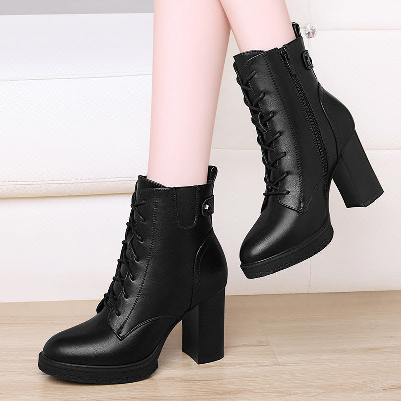 Winter Single Boots High Heels Women