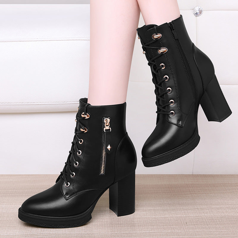 Winter Single Boots High Heels Women