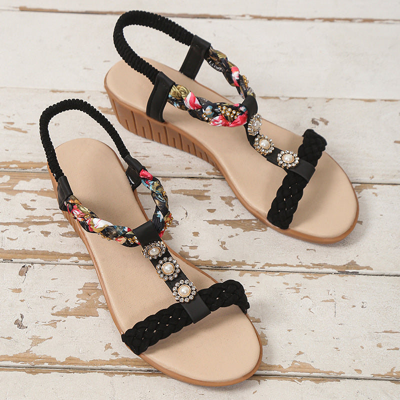 Bohemian Braided Sandals Summer Shoes Women