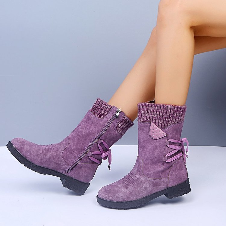 Boots Women Winter Cowgirl Shoes