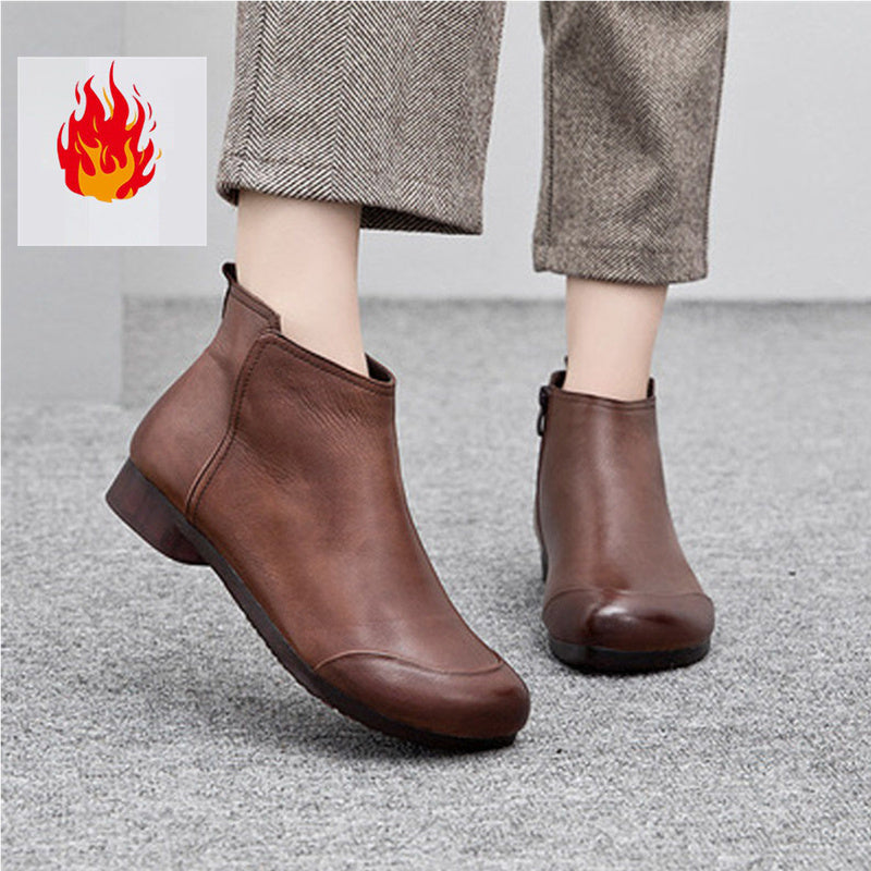 Ankle Boots For Women Fall Winter Low Heel Shoes