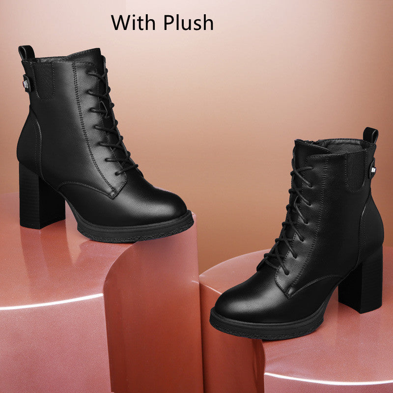 Winter Single Boots High Heels Women