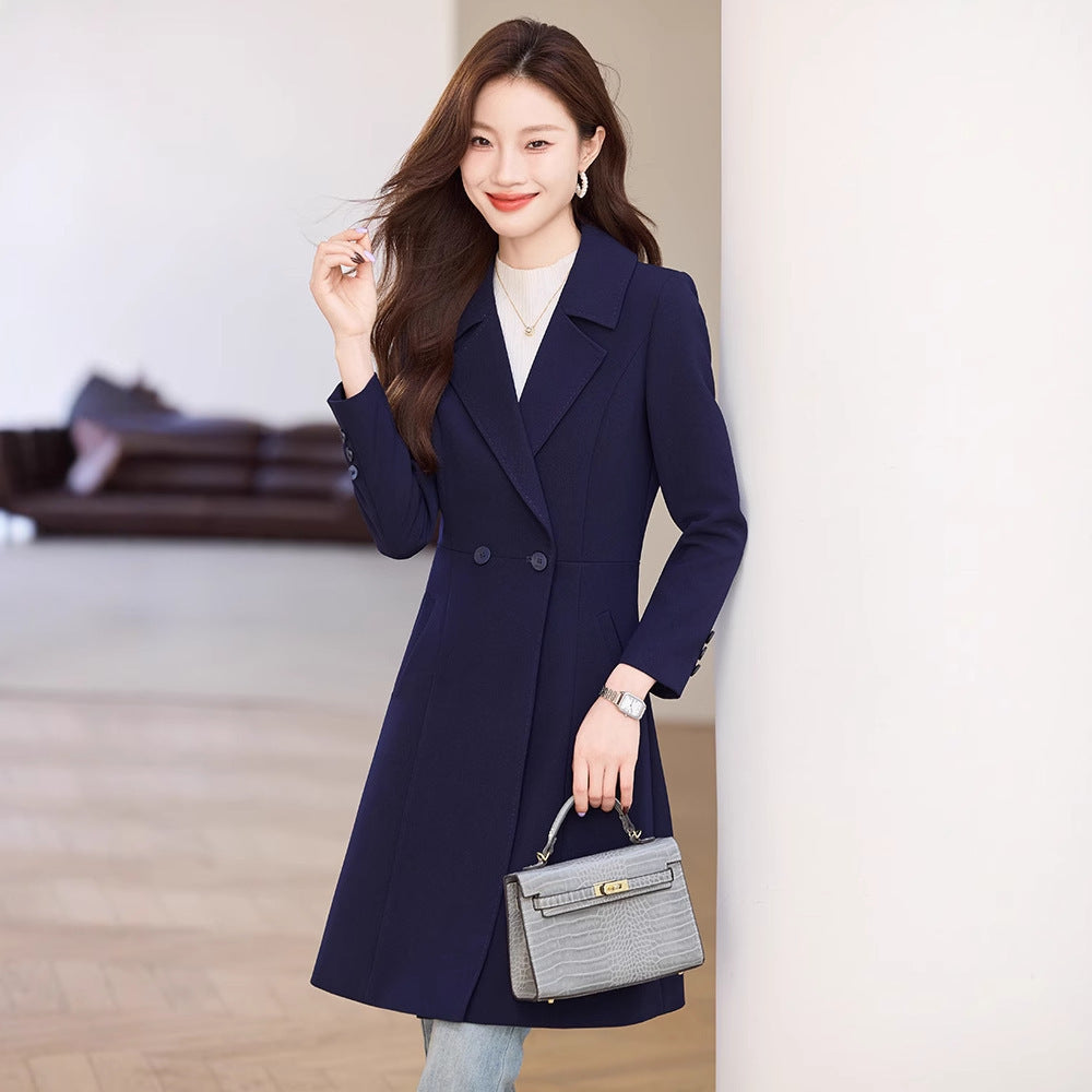 Black Suit Trench Coat  For Women