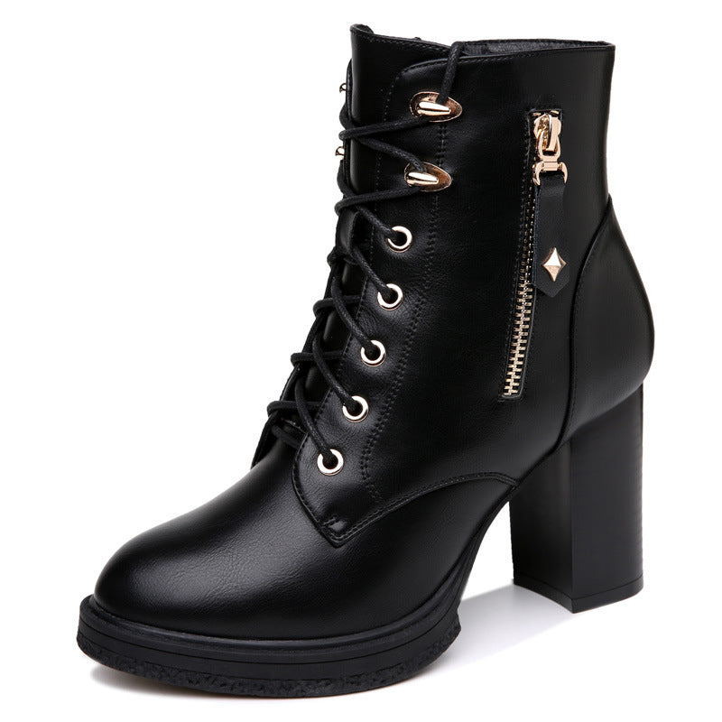 Winter Single Boots High Heels Women