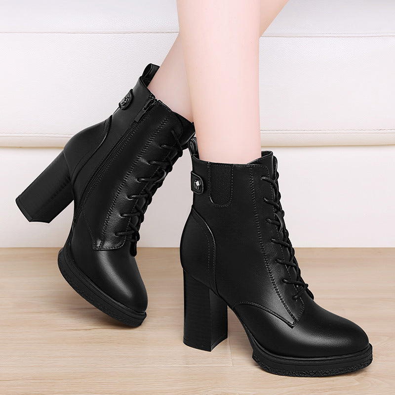 Winter Single Boots High Heels Women