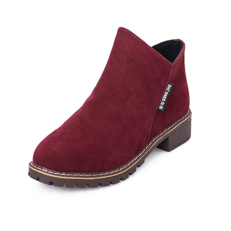 Ankle Boots Fall Winter Frosted Shoes Women