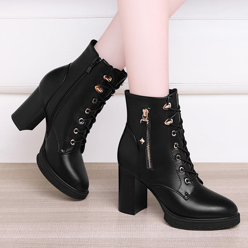 Winter Single Boots High Heels Women