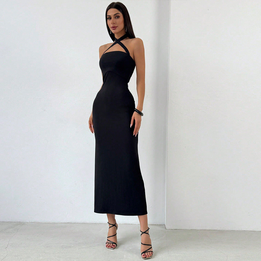 Hip Skirt Sleeveless Long Dress Women