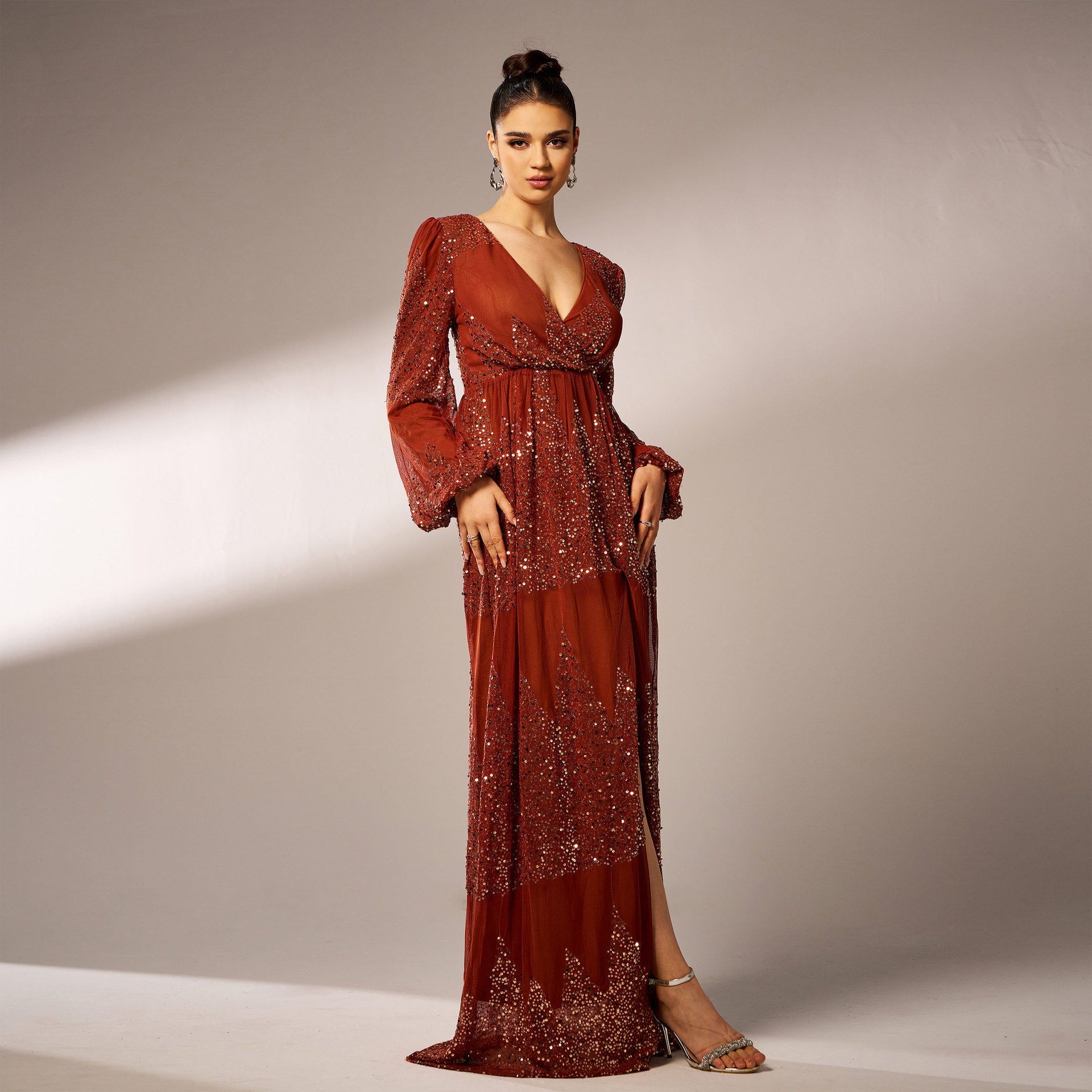 Long  Sexy Long Sequined Evening Dress