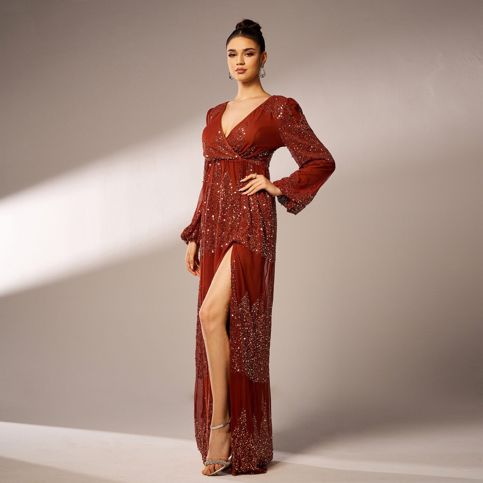 Long  Sexy Long Sequined Evening Dress