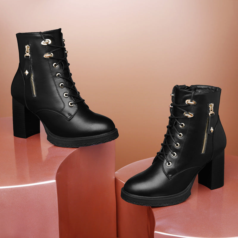 Winter Single Boots High Heels Women