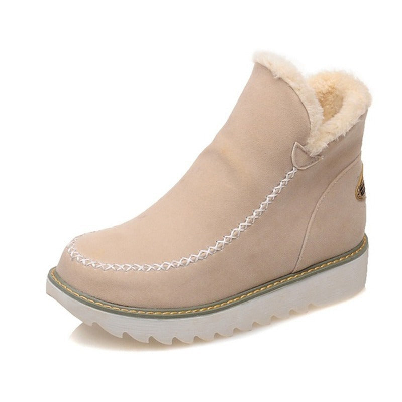 Flats Shoes Women Winter Snow