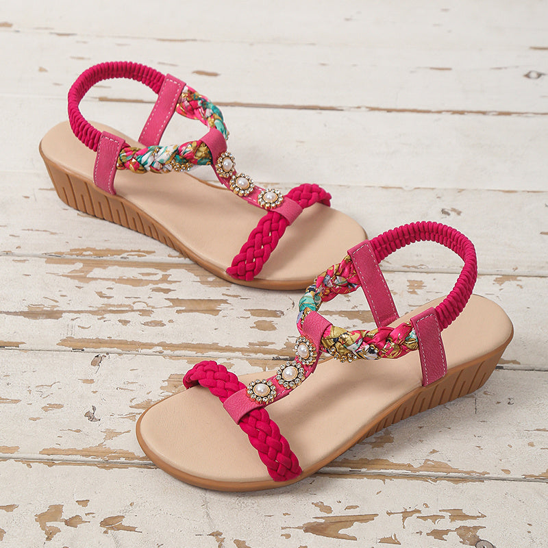 Bohemian Braided Sandals Summer Shoes Women