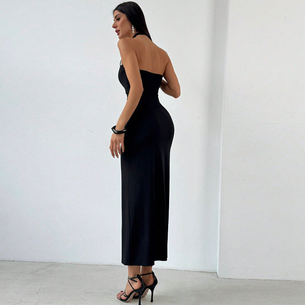 Hip Skirt Sleeveless Long Dress Women