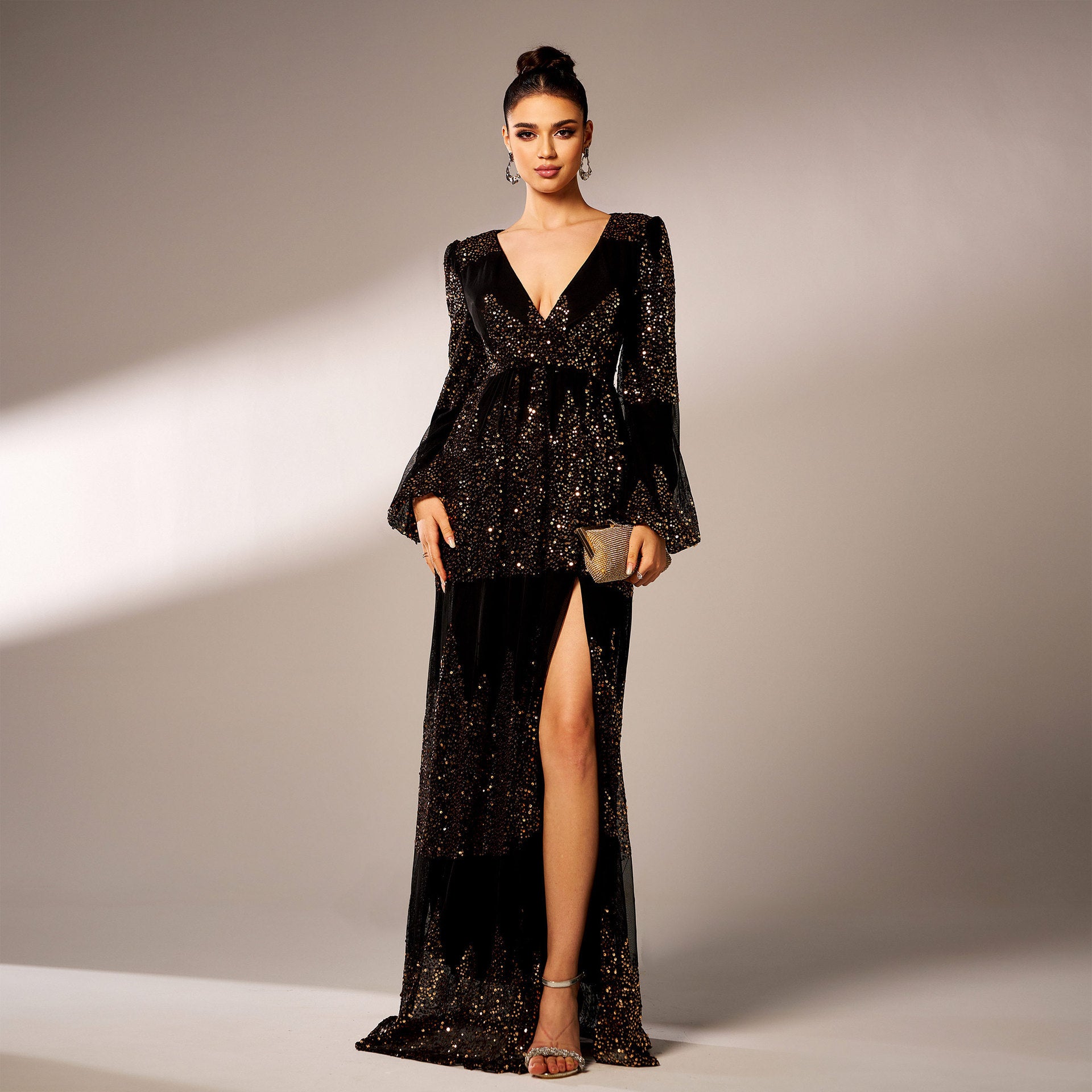 Long  Sexy Long Sequined Evening Dress