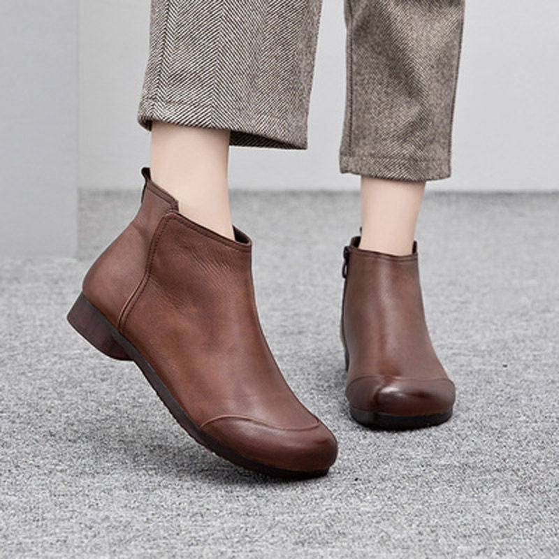 Ankle Boots For Women Fall Winter Low Heel Shoes